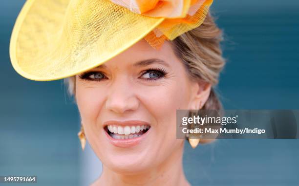 Charlotte Hawkins attends 'Derby Day' of The Derby Festival 2023 at Epsom Downs Racecourse on June 3, 2023 in Epsom, England.