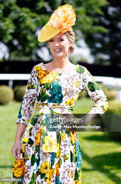 Charlotte Hawkins attends 'Derby Day' of The Derby Festival 2023 at Epsom Downs Racecourse on June 3, 2023 in Epsom, England.