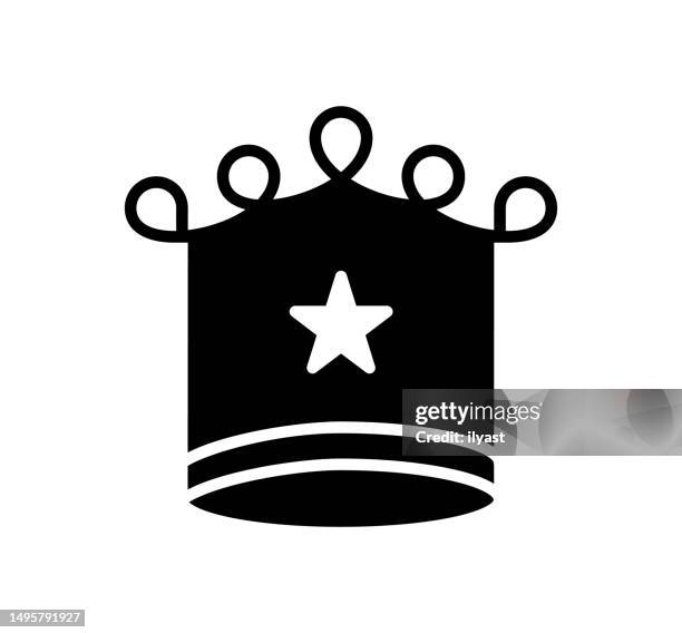 royal black filled vector icon - coronation stock illustrations