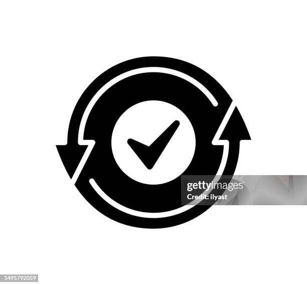 recycling black filled vector icon - loss control inspector stock illustrations