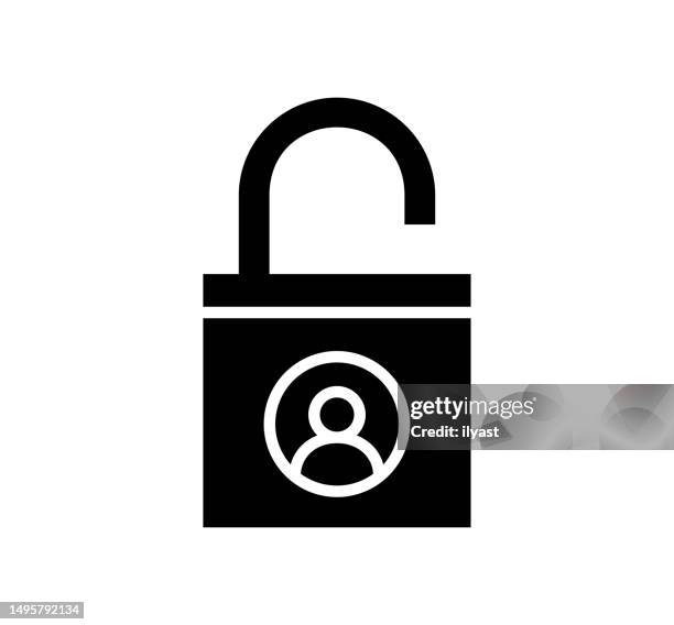 private data black filled vector icon - open locker stock illustrations