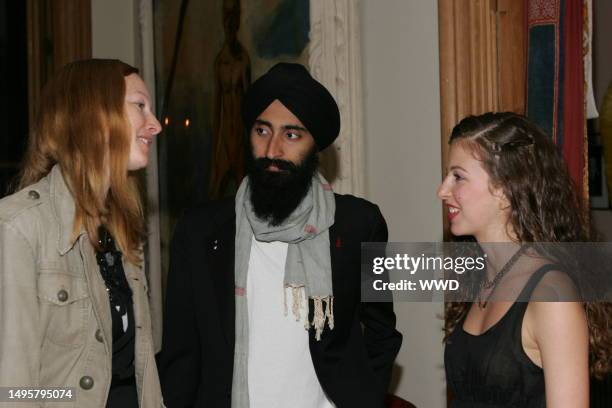 Anne Christensen, Waris Ahluwalia and Chiara Clemente attend Jacqueline Schnabel\'s Marni dinner.