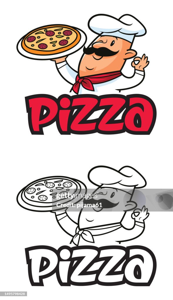 Chef Delivering a Pizza