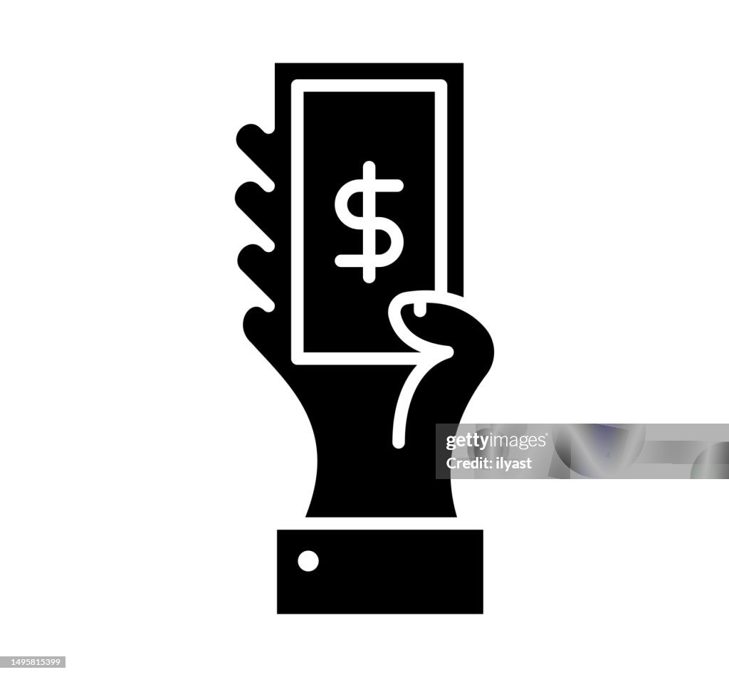 Empowering Finances Black Filled Vector Icon