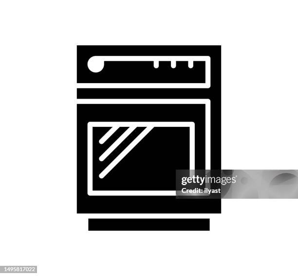 cooking black filled vector icon - appliance installation stock illustrations
