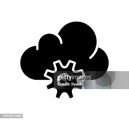 Cloud Computing Black Filled Vector Icon Cloud Computing Black Filled Vector Icon