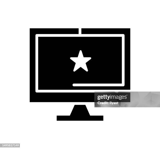 favorite channel black filled vector icon - white couch stock illustrations