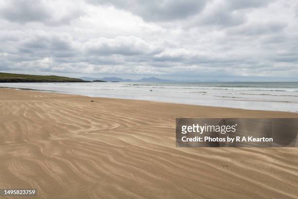 aberffraw beach, anglesey, north wales - overcast beach stock pictures, royalty-free photos & images