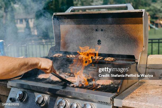 summer bbq - veggie burger stock pictures, royalty-free photos & images
