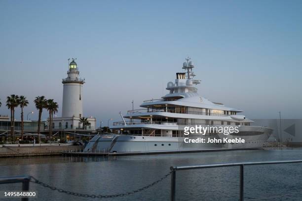 The Mayan Queen yacht, a 93-meter long superyacht built by Blohm and Voss and owned by Alberto Baillères, a Mexican businessman and billionaire is...