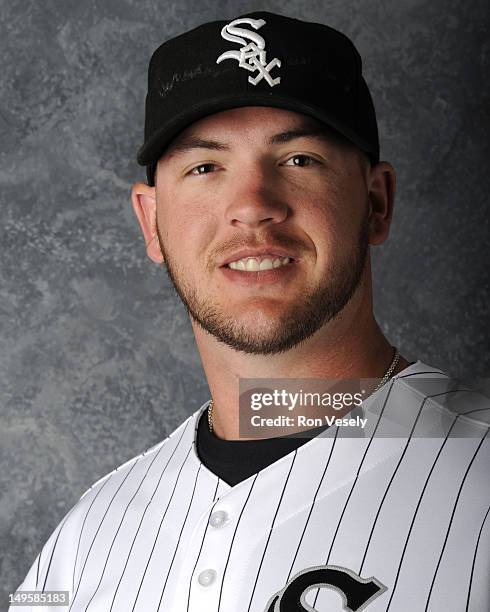 Tyler Flowers of the Chicago White Sox poses for his official team headshot during photo day on March 3, 2012 at The Ballpark at Camelback Ranch in...