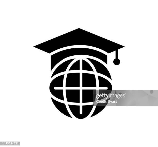 education black filled vector icon - alumni stock illustrations