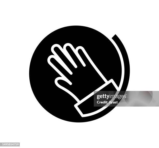 housemaid black filled vector icon - sponge isolated stock illustrations