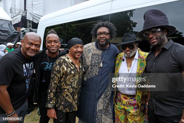 Captain Kirk Douglas, Ernie Isley, Questlove, and Ronald Isley attend the 2023 Roots Picnic at The Mann on June 03, 2023 in Philadelphia,...