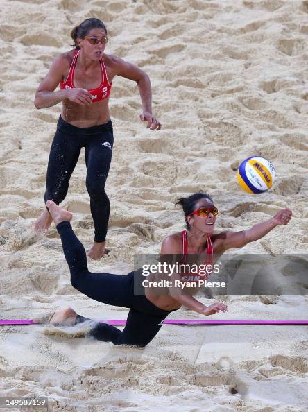 Marie Andre Lessard Marie-Andree Lessard of Canada dives for a shot during the Women's ...