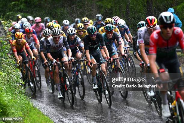 Mikkel Bjerg of Denmark and UAE Team Emirates, Julian Alaphilippe of France and Team Soudal - Quick Step, Emanuel Buchmann of Germany and Sam Bennett...