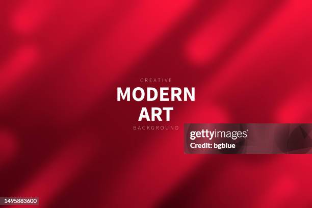 illustrazioni stock, clip art, cartoni animati e icone di tendenza di design astratto sfocato con forme geometriche - trendy red gradient - sfondo rosso
