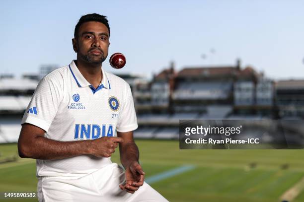 Ravichandran Ashwin of India poses for a portrait prior to the ICC World Test Championship Final 2023 at The Oval on June 04, 2023 in London, England.