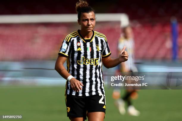 Arianna Caruso of Juventus during Women Coppa Italia Final Match between Juventus and AS Roma at Stadio Arechi on June 04, 2023 in Salerno, Italy.