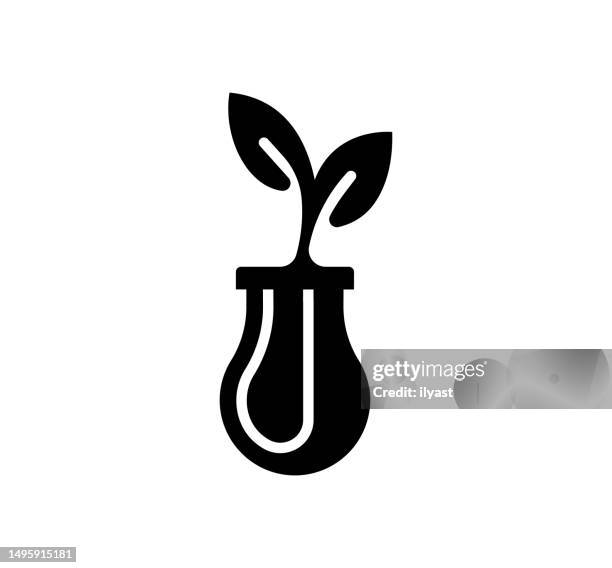 decoration plant black filled vector icon - small tree stock illustrations