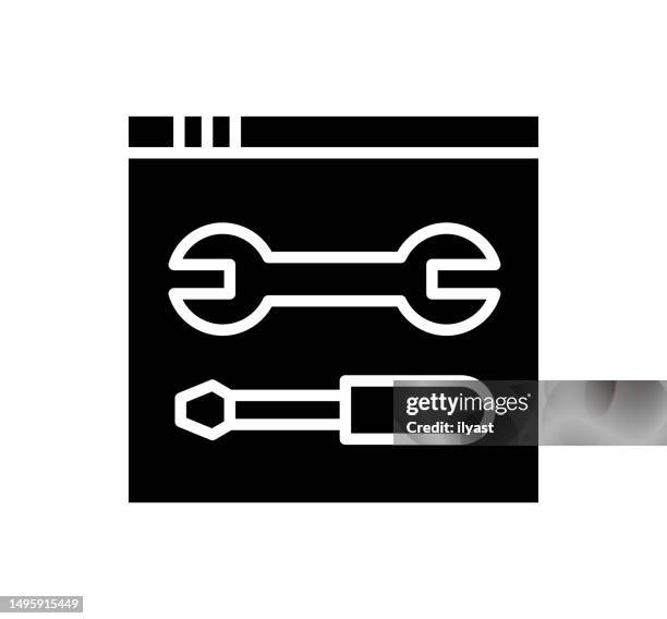 web framework black filled vector icon - white instagram logo stock illustrations