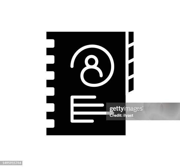 adressbuch schwarz gefülltes vektorsymbol - telefonbuch stock-grafiken, -clipart, -cartoons und -symbole
