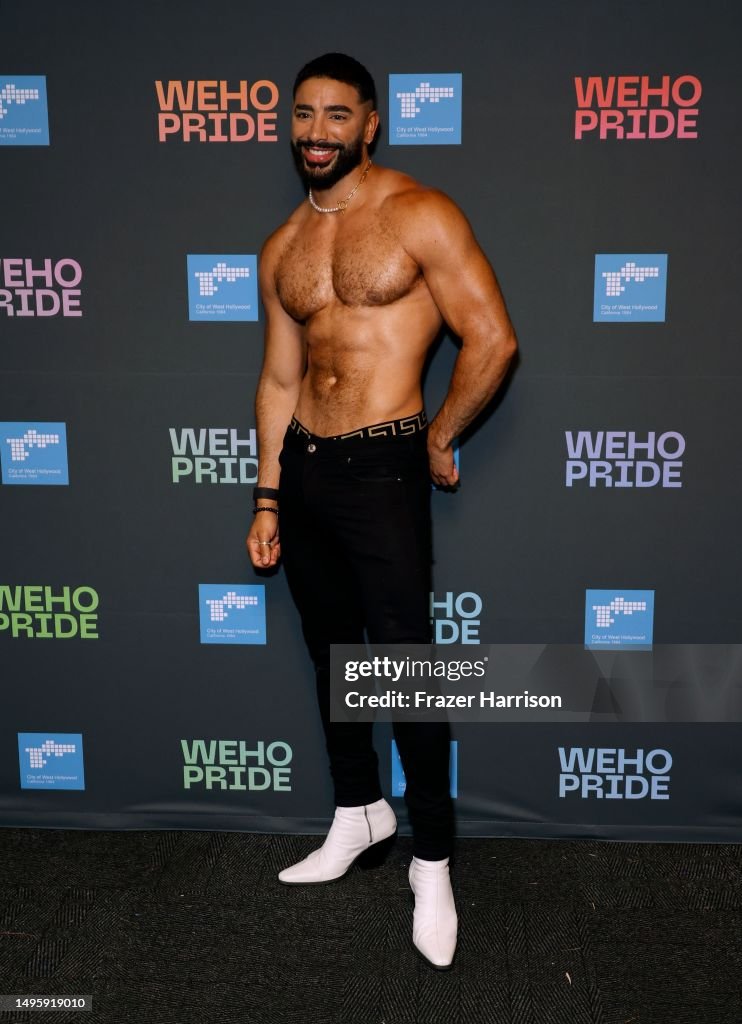 Laith Ashley attends the 2023 WeHo Pride Parade on June 04, 2023 in