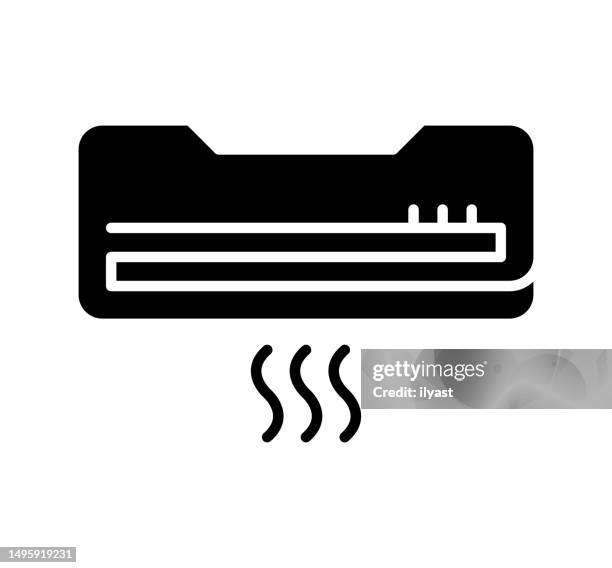 air conditioner black filled vector icon - appliance installation stock illustrations