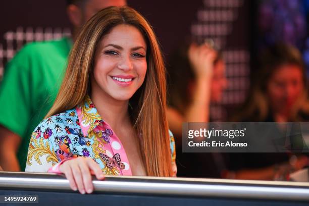 Colombian singer Shakira attends the F1 Grand Prix of Spain at Circuit de Barcelona-Catalunya on June 04, 2023 in Barcelona, Spain.