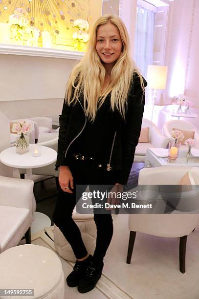 Clara Paget attends Golf Day at OMEGA House, OMEGA's official residence during the London 2012 Olympic Games, at The House of St Barnabas on July 31,...