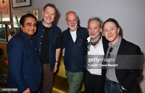 Sanjeev Bhaskar, David Morrissey, guest, Dexter Fletcher and Reece Shearsmith attend 'Dexter Fletcher In Conversation' celebrating Fletcher's 50...