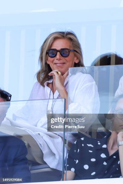 Anne Fulda attends the 2023 French Open at Roland Garros on June 04, 2023 in Paris, France.