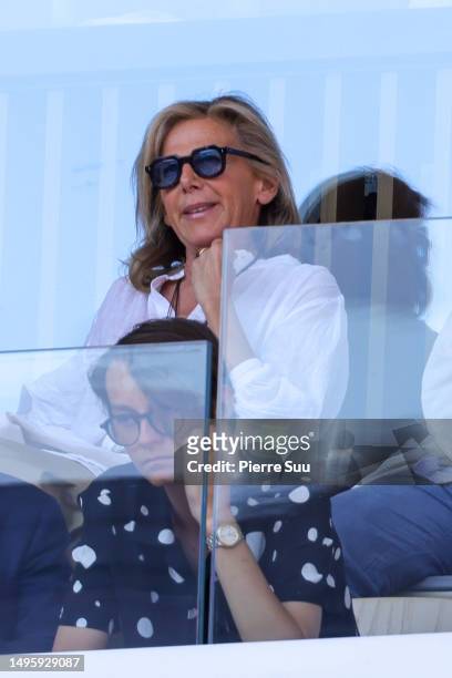 Anne Fulda attends the 2023 French Open at Roland Garros on June 04, 2023 in Paris, France.