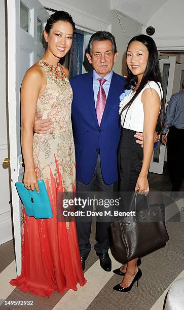 Golfer Michelle Wie, OMEGA President Stephen Urquhart and guest attend Golf Day at OMEGA House, OMEGA's official residence during the London 2012...