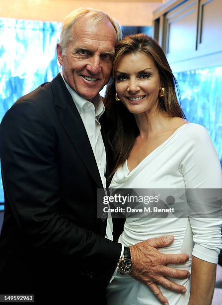 Golf legend Greg Norman and wife Kirsten Kutner attend Golf Day at OMEGA House, OMEGA's official residence during the London 2012 Olympic Games, at...