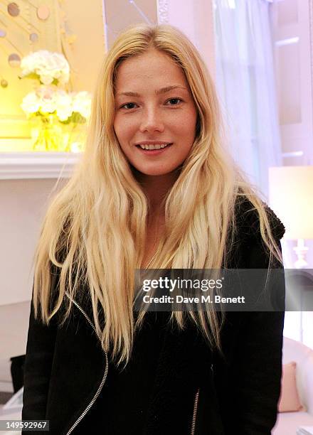 Clara Paget attends Golf Day at OMEGA House, OMEGA's official residence during the London 2012 Olympic Games, at The House of St Barnabas on July 31,...