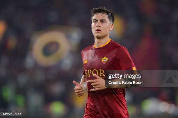 Paulo Dybala of AS Roma during the Serie A match between AS Roma and Spezia Calcio at Stadio Olimpico on June 04, 2023 in Rome, Italy.