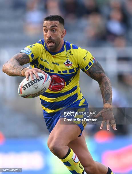 Warrington player Paul Vaughan in action during the Betfred Super League Magic Weekend match between Hull FC and Warrington Wolves at St James' Park...