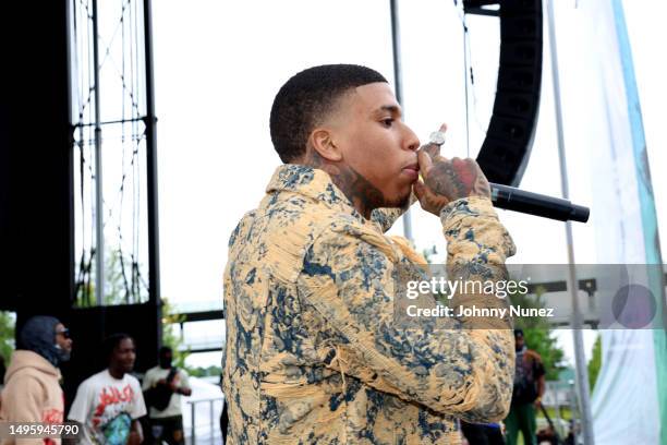 Choppa performs at UBS Arena on June 04, 2023 in Elmont, New York.