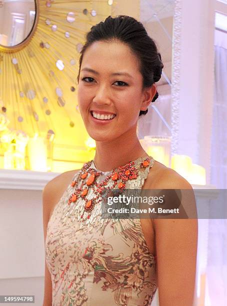 Golfer Michelle Wie attends Golf Day at OMEGA House, OMEGA's official residence during the London 2012 Olympic Games, at The House of St Barnabas on...
