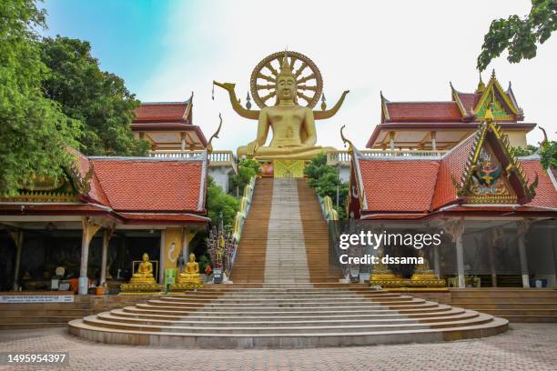 the big buddha temple in samui island, thailand - province de surat thani photos et images de collection