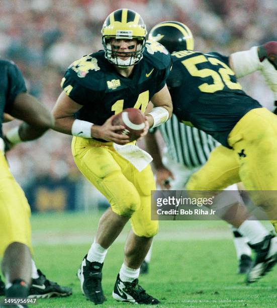 University of Michigan Quarterback Brian Griese during game action at Rose Bowl of Michigan Wolverines against Washington State Cougars, January 1,...