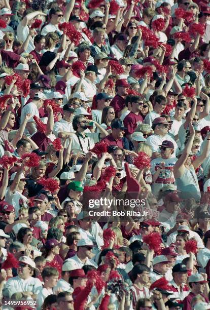 Washington State Cougars fans fill the stands at the Rose Bowl Stadium, January 1, 1998 in Pasadena, California.