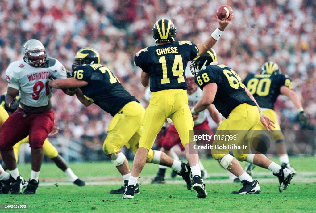 Michigan Quarterback Brian Griese at Rose Bowl
