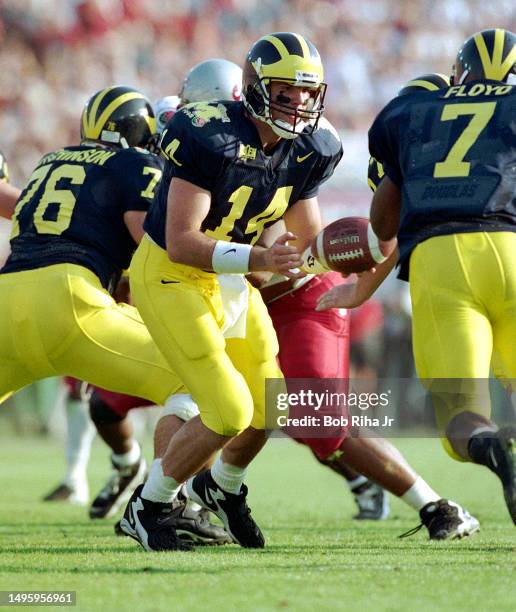 University of Michigan Quarterback Brian Griese during game action at Rose Bowl of Michigan Wolverines against Washington State Cougars, January 1,...