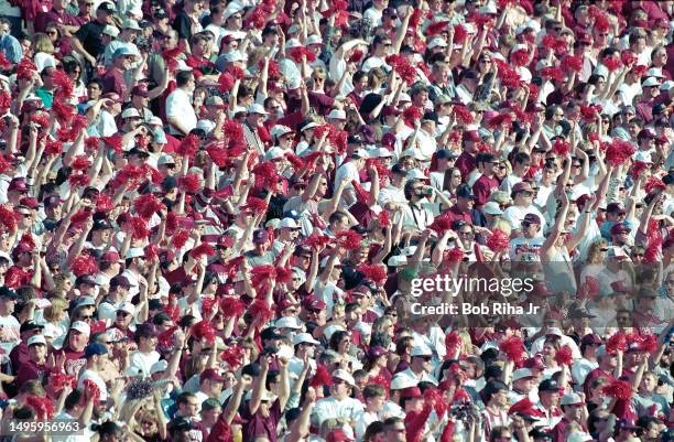 Washington State Cougars fans fill the stands at the Rose Bowl Stadium, January 1, 1998 in Pasadena, California.