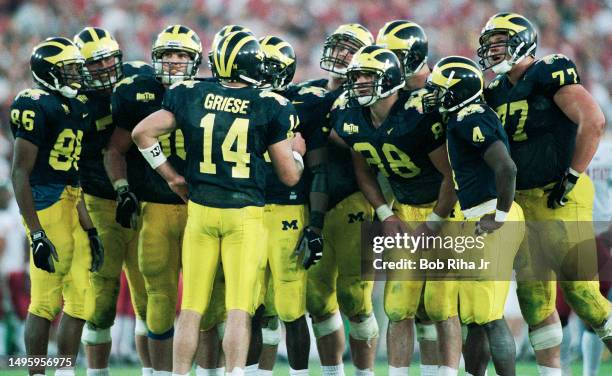 University of Michigan Quarterback Brian Griese during game action at Rose Bowl of Michigan Wolverines against Washington State Cougars, January 1,...