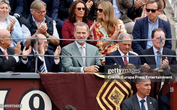 King Philip IV attends the press bullfight at the Plaza de las Ventas on June 4, 2023 in Madrid, Spain.