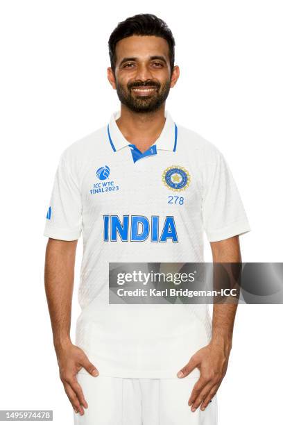 Ajinkya Rahane of India poses for a portrait prior to the ICC World Test Championship Final 2023 at The Oval on June 04, 2023 in London, England.