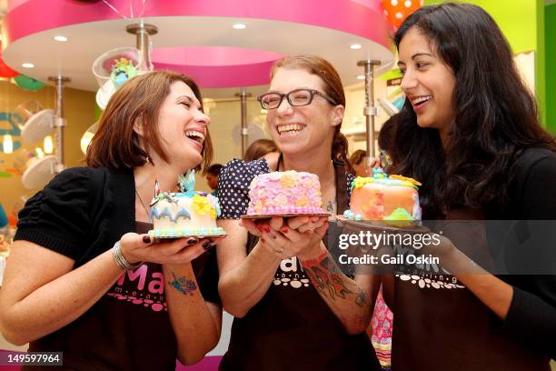 Jessica Mailman, Kim Shipley and Crystal Woller attend the Make Meaning Legacy Place Grand Opening Cocktail Party, on July 31, 2012 in Dedham,...